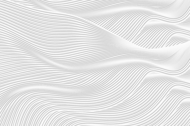Fondo de textura de textura de línea abstracta blanquecina de forma de onda de representación 3D