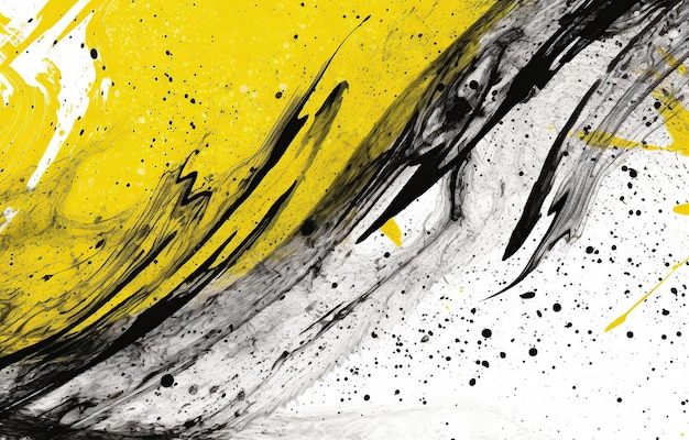 Fondo de textura de trazo de pincel amarillo