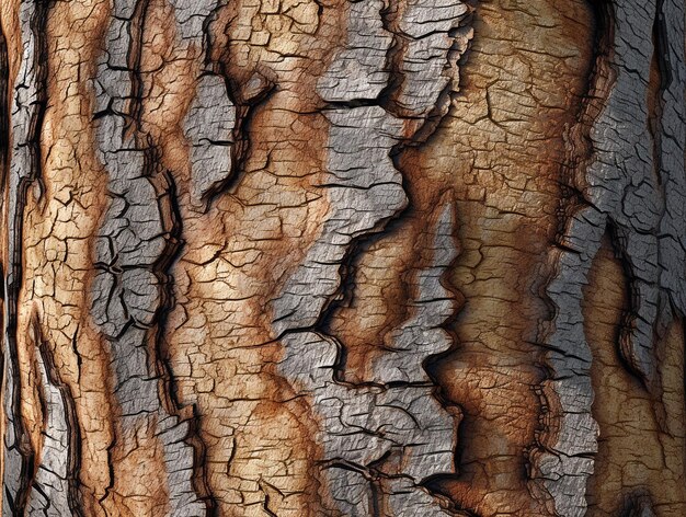 Fondo de textura vertical de árbol de madera AI generado