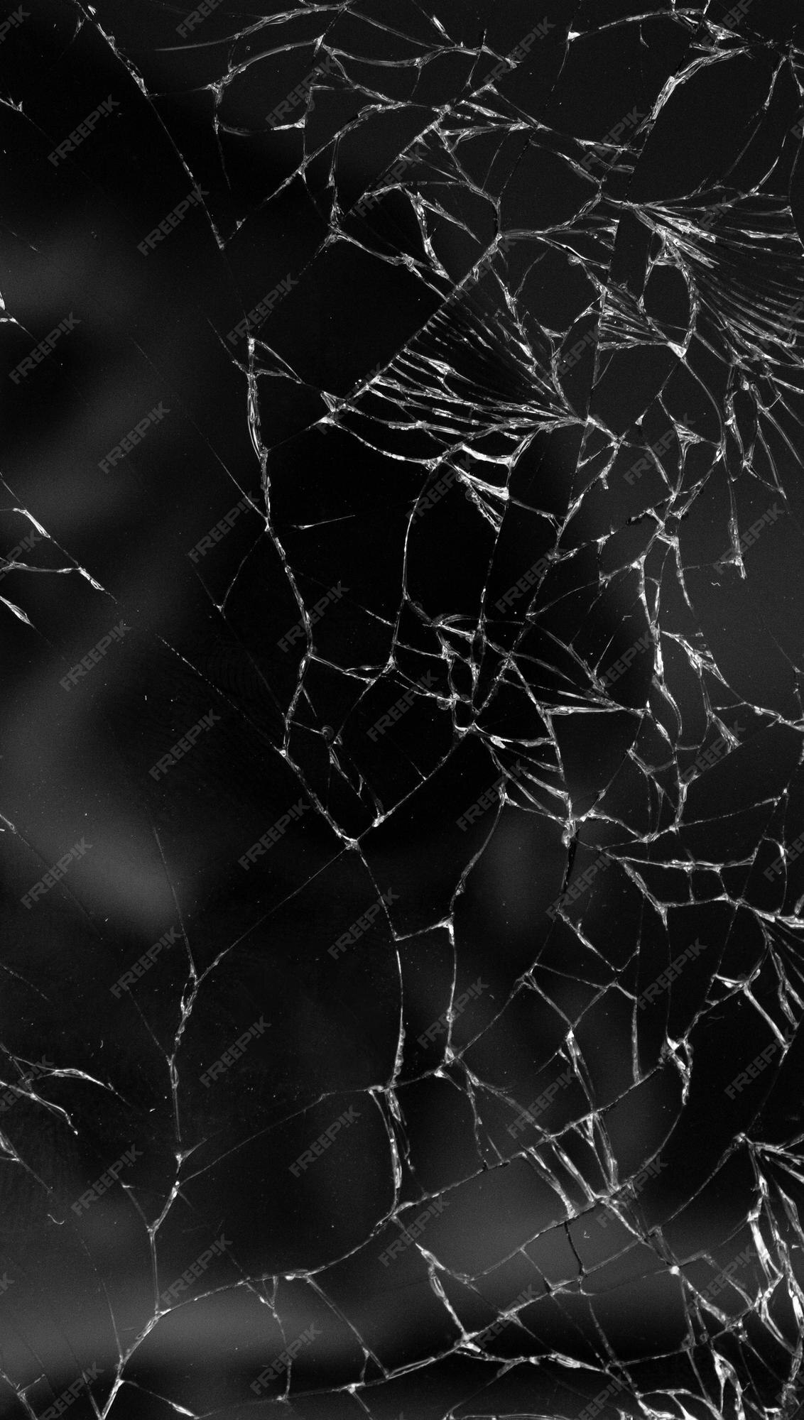 Fondo de textura de vidrio roto de teléfono móvil | Foto Premium