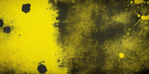 Fondo texturizado angustiado negro y amarillo grunge