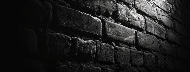 Foto fondo texturizado de pared de ladrillo oscuro en las sombras