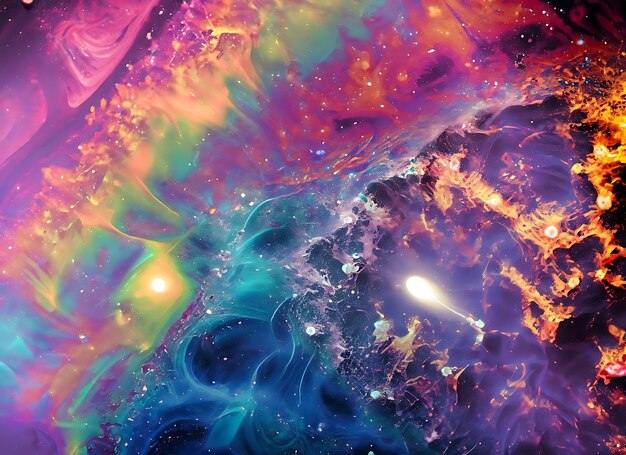 El fondo texturizado del universo abstracto colorido
