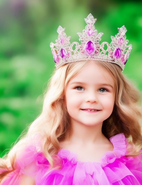 Foto fondo de tiara de princesa mágica vibrante