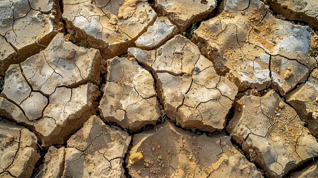 Foto fondo de tierra seca o tierra agrietada durante la sequía