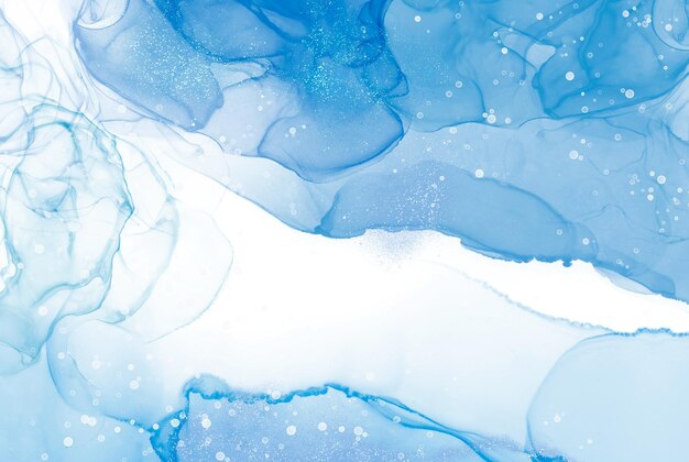 Fondo de tinta de alcohol Gradación azul