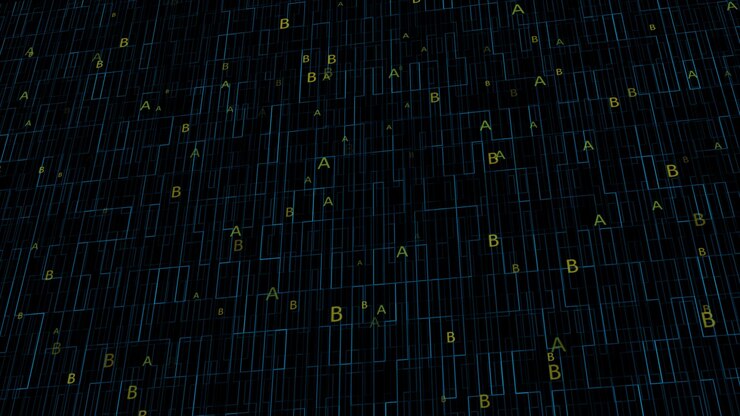 Foto fondo de tipografía digital fondo colorido de letras del alfabeto al azar