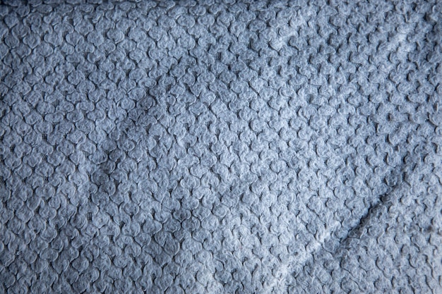Foto fondo de toalla natural de tela de algodón arrugado gris