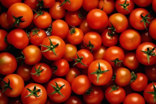 Fondo de tomate fresco IA generativa vibrante y saludable