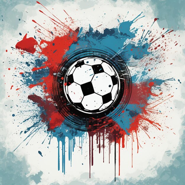 fondo de un torneo de fútbol abstracto en estilo grunge