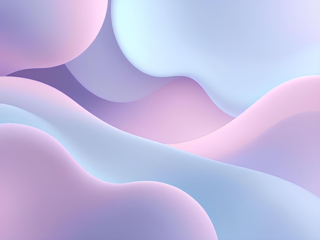 Un fondo tranquilizador en 3D con gradiente pastel con azul lavanda y rosa
