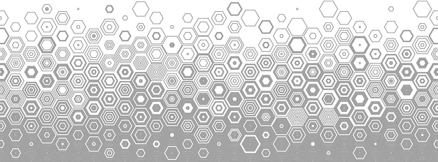 Fondo transparente abstracto hexagonal. Fondo geométrico con hexágonos lineales desvanecidos