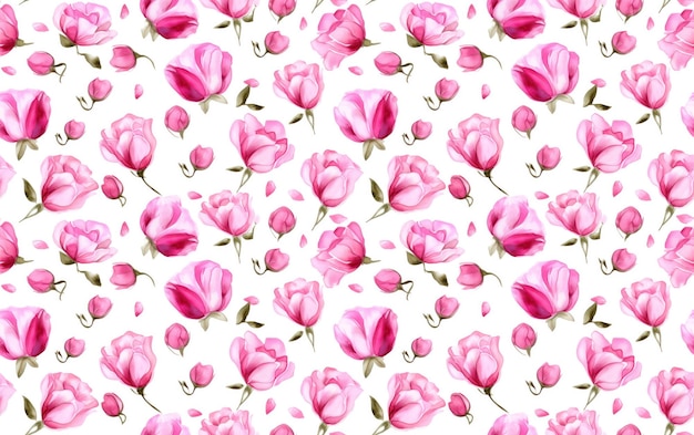 Fondo transparente de acuarela de rosas