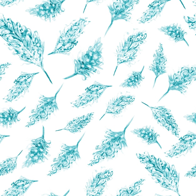 Fondo transparente de acuarela con suaves plumas creativas
