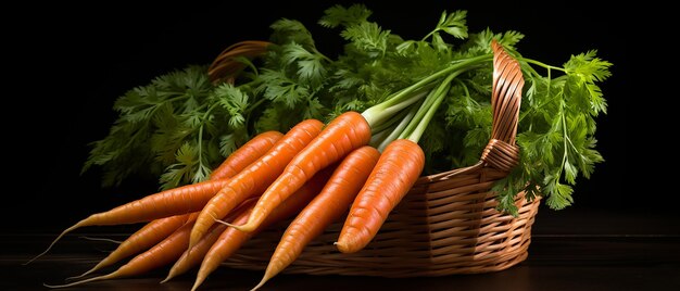 El fondo transparente de la cosecha de zanahorias