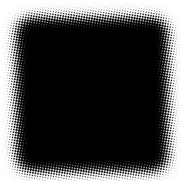 Fondo transparente de forma cuadrada de medio tono PNG