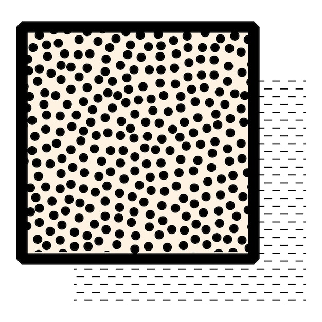 Fondo transparente de forma cuadrada png con puntos beige