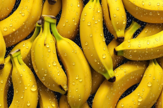 Fondo transparente de muchas hermosas y brillantes vistas de plátano