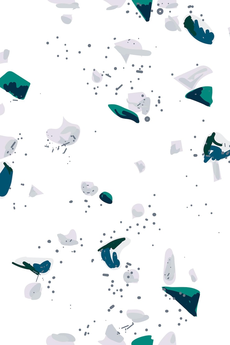 Foto fondo transparente con patrón de terrazzo azul claro png