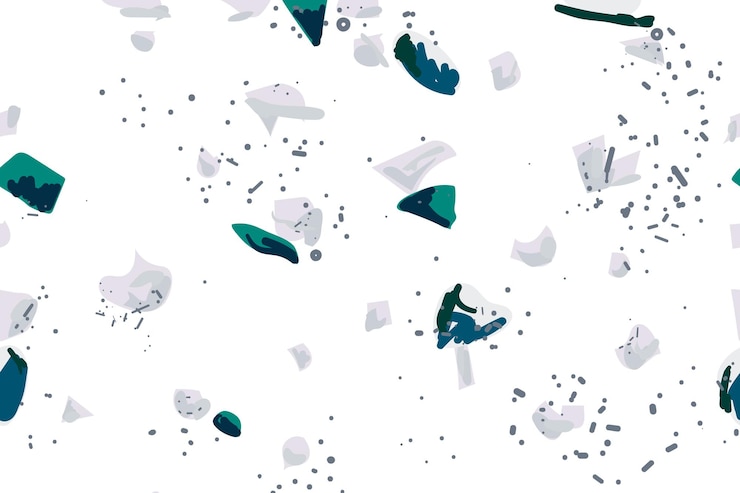 Foto fondo transparente con patrón de terrazzo azul claro png
