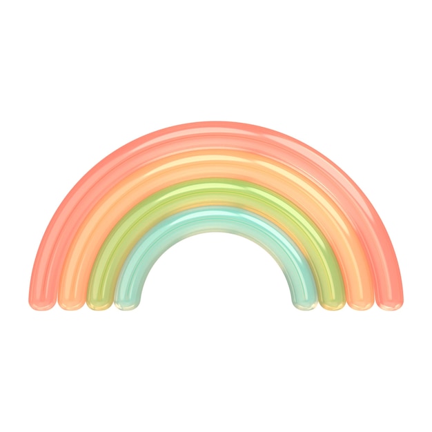 El fondo transparente de la pegatina del icono png del arco iris