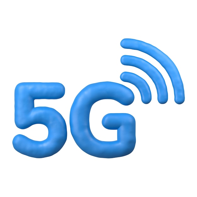 El fondo transparente de la pegatina png de la red 5G