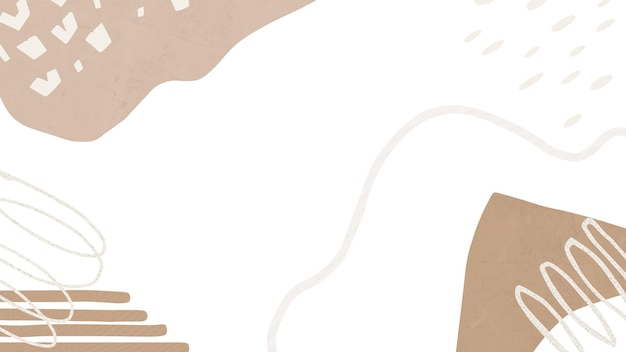 Fondo transparente Png marrón con ilustraciones abstractas de Memphis en tono de tierra