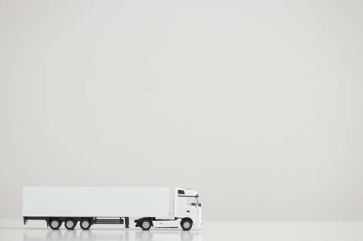 Fondo de transporte de entrega de camiones