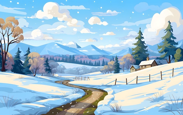 Fondo de transporte de nieve