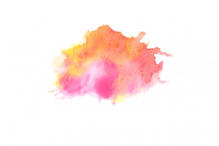 Foto fondo de trazo de pintura de acuarela mancha colorida