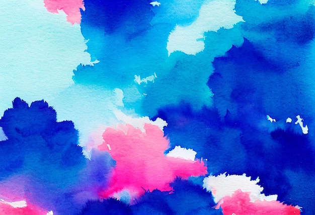 Fondo de trazos de pincel abstracto acuarela Efecto de mármol azul azulado de dibujo con tinta de alcohol ilustración fondo acuarela invitación de boda