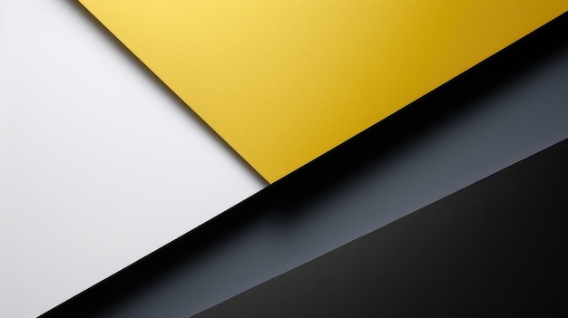Fondo de tres colores diseño moderno negro blanco y amarillo 3D ilustración de exuberante