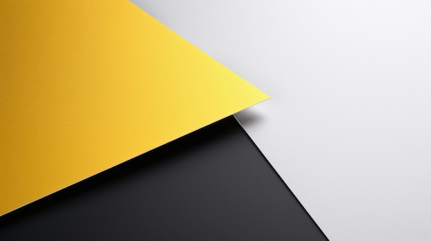 Fondo de tres colores diseño moderno negro blanco y amarillo 3D ilustración de exuberante