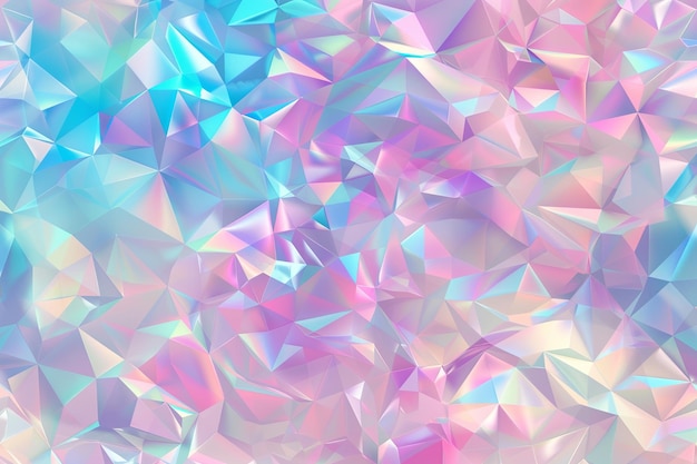 Fondo triangulado holográfico pastel