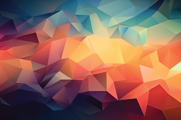 Un fondo triangular colorido con un fondo azul.