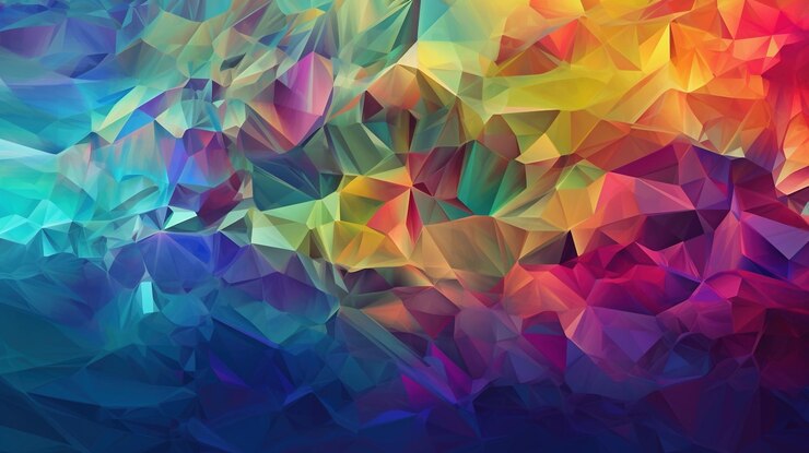 Foto un fondo triangular colorido con un patrón triangular.