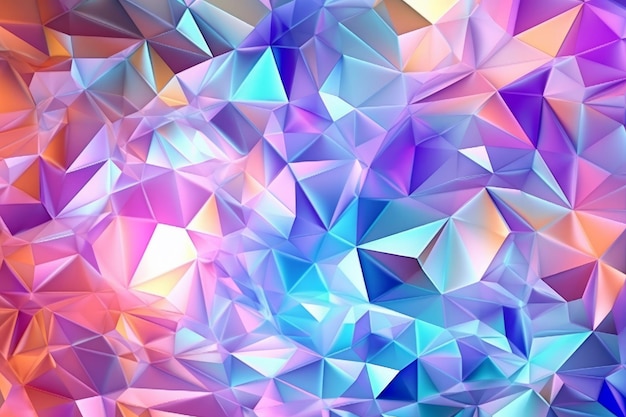 Un fondo triangular colorido con un triángulo azul y la palabra diamante en él.