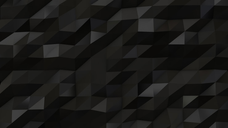 Fondo de triángulo negro abstracto bajo poli