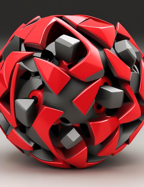 Fondo de triángulos rojos Ilustración poligonal abstracta Imagen geométrica vectorial generada por IA