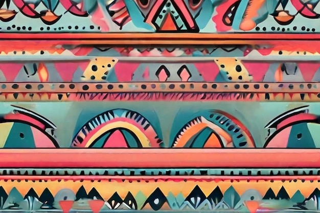 El fondo tribal pastel