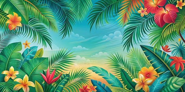 Fondo tropical abstracto