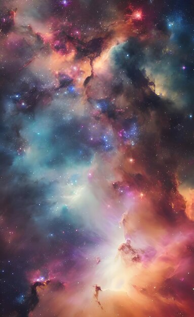 Fondo del universo espacial con estrellas