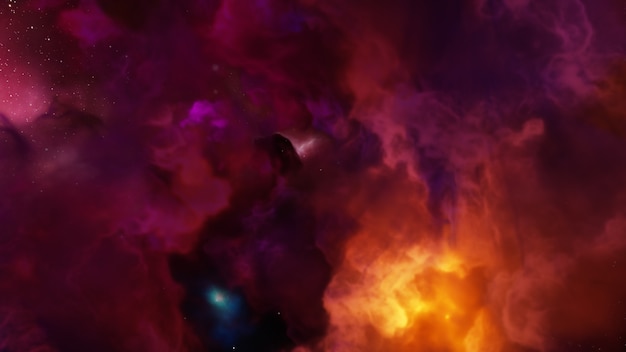 Fondo de universo y espacio de fantasía, render 3d