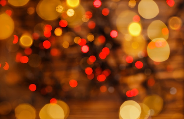 Foto fondo de vacaciones abstracto hermosas luces de navidad brillantes