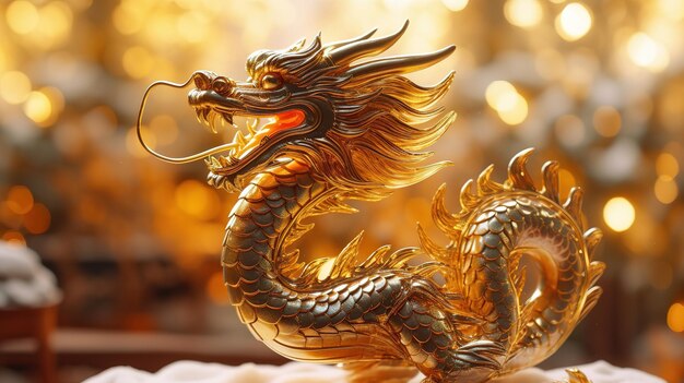 Fondo de vacaciones chino con dragón