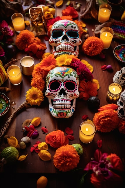 Fondo de vacaciones dia de muertos