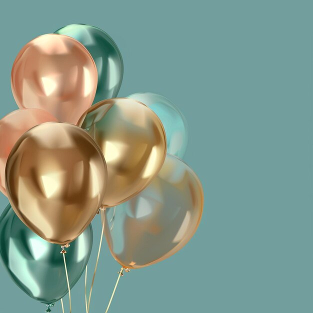 Fondo de vacaciones con globos Se puede utilizar para la promoción de anuncios y tarjetas de cumpleaños