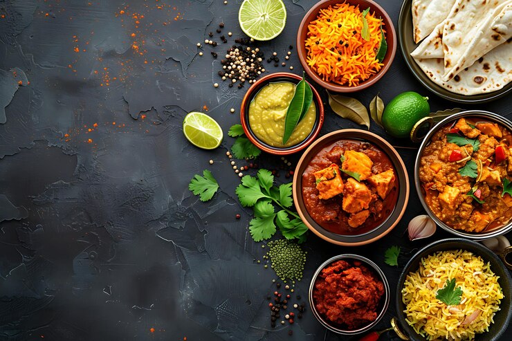 fondo vacío para la comida vista superior fondo oscuro