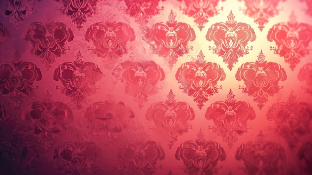 Fondo de Valentines de estilo retro con patrones de corazón vintage