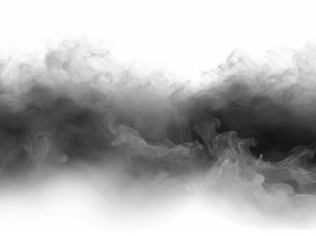 Fondo de vapor de humo humo blanco sobre fondo negro